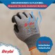 Beybi | 12 pairs of work gloves, nitrile 1/2 coated, robust