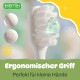 Babyton organic toothbrush made from corn, soft & environmentally friendly, ergonomic handle