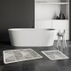 Miqna 2-piece non-slip bath mat Set , washable (60x100 & 50x60 cm)