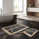 Miqna 2 parçalı kaymaz banyo paspası Set , yıkanabilir (60x100 ve 50x60 cm)