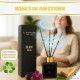 Room fragrance with scented sticks, violet, jasmine, black orchid, cinnamon - 110 ml