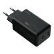 beclad. 65W Type C 2 Port Travel Adapter (C+C) BLACK BE-PT765CBG-GR