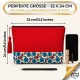 Women's toiletry bag, cosmetic bag, red, ethnic pattern, 32x24 cm