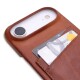Capa de couro Wachikopa Full Wrap para iPhone 17 Air com compartimentos para cartões.