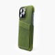 Capa de couro Wachikopa Full Wrap para iPhone 14 Pro com compartimentos para cartões.