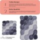 Miqna 2-piece non-slip bath mat Set , washable (60x100 & 50x60 cm)