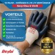 Beybi | 12 pairs of work gloves - cotton, 3/4 nitrile coated