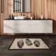 Miqna 2-piece non-slip bath mat Set , washable (60x100 &amp;amp; 50x60 cm)