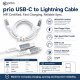 prio Charge & Sync USB C to Lightning Cable MFi certified 1.2m white