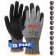 Beybi | 12 pairs of work gloves, nitrile 1/2 coated, robust