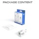Chargeur secteur GaN 45 W Prio PD PPS (USB-C) + QC 3.0 (USB-A) blanc