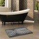 Miqna 2-piece non-slip bath mat Set , washable (60x100 &amp;amp; 50x60 cm)