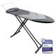 Tabla de planchar, soporte para plancha, funda para tabla de planchar 40x140cm, altura 68-90cm, gris