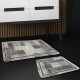 Set de tapis de bain antidérapants Miqna, 2 pièces, lavables (60x100 et 50x60 cm)