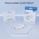 Cargador de energía GaN prio 45W PD PPS (USB C) + QC 3.0 (USB A) blanco