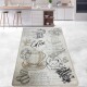 miqna Kitchen Rug Gel Runner Grey White Black – Non-slip, Coffee Design