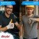 Beybi | 12 pairs of work gloves - polyester, nitrile 1/2 coating