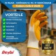 Beybi | 12 pairs of work gloves - polyester, nitrile 1/2 coating