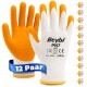 Beybi | 12 pairs of work gloves - polyester, nitrile 1/2 coating