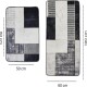 Set tapis de bain antidérapants Miqna 2 pièces, lavables (60x100 et 50x60 cm)
