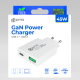 Cargador de energía GaN prio 45W PD PPS (USB C) + QC 3.0 (USB A) blanco