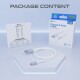 Cable de carga y datos prio Micro USB a USB A 1,2 m blanco