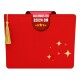 Women's toiletry bag, cosmetic bag, red, gold patterned, 32 x 24 cm