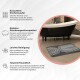 Miqna 2-piece non-slip bath mat Set , washable (60x100 &amp;amp; 50x60 cm)