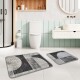 Miqna 2-piece non-slip bath mat Set , washable (60x100 &amp;amp; 50x60 cm)