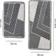 Miqna 2 parçalı kaymaz banyo paspası Set , yıkanabilir (60x100 ve 50x60 cm)