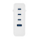 prio 100W GaN Power Charger PD PPS (USB C) + QC 3.0 (USB A) white