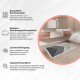 Miqna 2-piece non-slip bath mat Set , washable (60x100 &amp;amp; 50x60 cm)