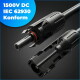 MC4 double connection cable length: 2.4 meters
