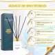 Fragancia para ambientes con varillas perfumadas, difusor, ámbar, almizcle, notas de vainilla, 110 ml