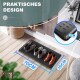 DECOBELLA 2 Piece Shoe Drainer | Shoe Tray Grey | 70x35x3 cm Shoe Tray