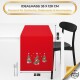 Camino de mesa navideño rojo con bordado de árbol de Navidad 35x120, decoración navideña