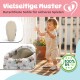 Kokopatic Organic Cotton Baby Slippers Non-Slip Newborn Bear Flower