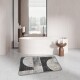 Miqna 2-piece non-slip bath mat Set , washable (60x100 &amp;amp; 50x60 cm)