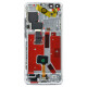 Display (OLED souple) + cadre pour P40 Pro silver frost
