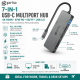 prio 7-in-1 USB C Multiport Hub Adapter – 4K HDMI, Card Reader, SD/TF, USB for PC & Switch