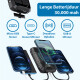 UFUZON Ishiva Solar Power Bank 30000mAh, Wireless Qi 22.5W QC 3.0 USB-C