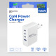 prio 100W GaN Power Charger PD PPS (USB C) + QC 3.0 (USB A) white