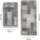 Set de tapis de bain antidérapants Miqna, 2 pièces, lavables (60x100 et 50x60 cm)
