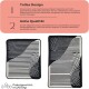 Set alfombras de baño antideslizantes Miqna de 2 piezas, lavables (60x100 y 50x60 cm)