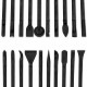10 in 1 JF-857 Plastic Spudger Tools Set for iPhone/iPad/Laptops black
