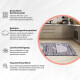 miqna Modern Kitchen Rug Gel Runner Grey White Natural Coffee Design