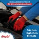 Beybi | 12 pairs of work gloves - polyester, nitrile 1/2 coating