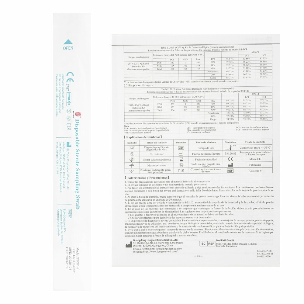 25x Longsee Antigen Test Kit Professional AT731/21 ( Prefilled