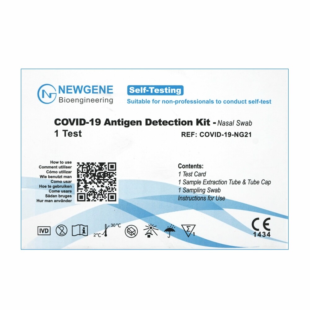1x Newgene Covid19 Antigen Rapid Test Kit (SelfTesting Nasal Swab